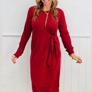 NWT Black Soft Knit, Side Tie Dress.